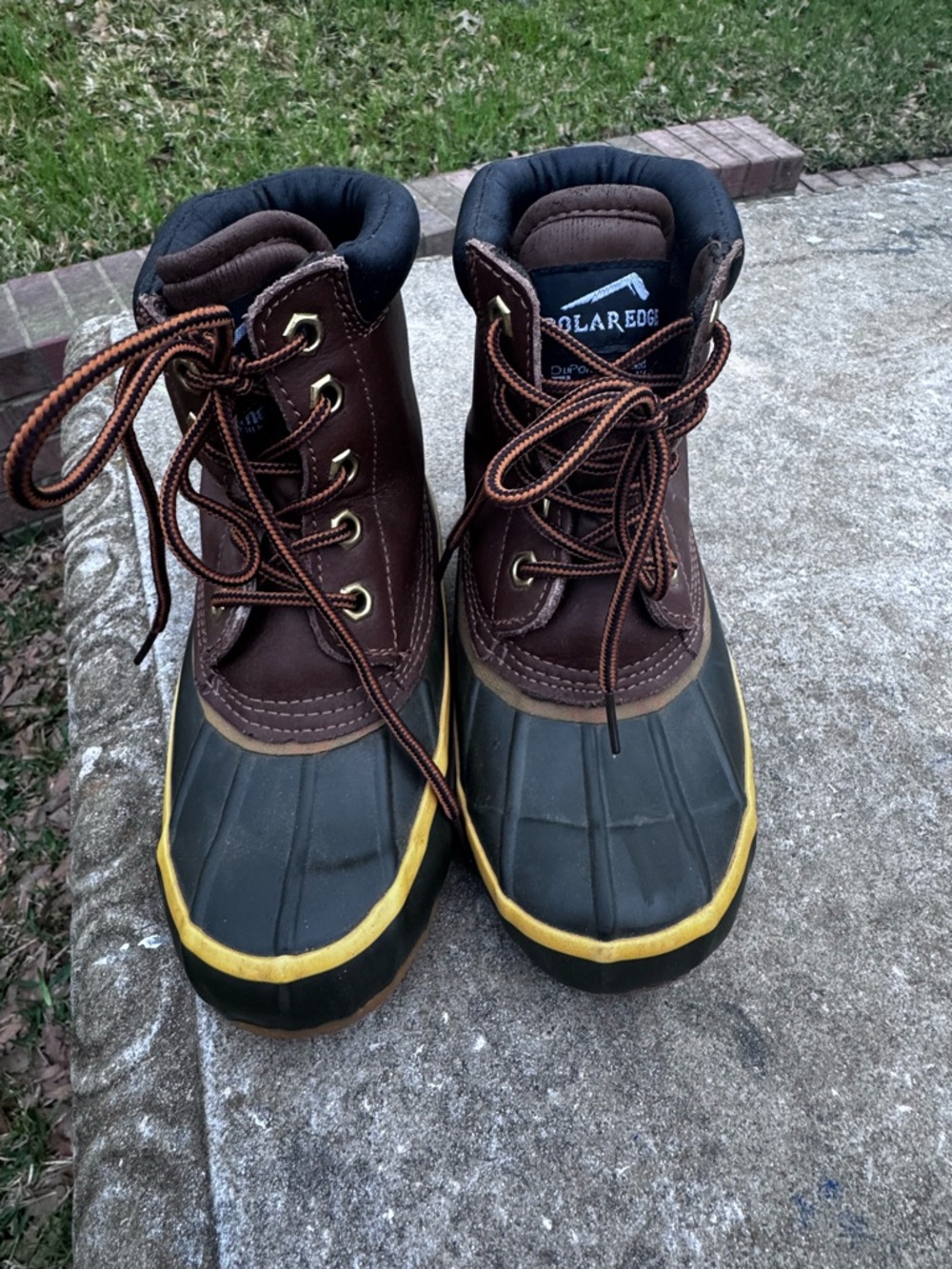 Polar Edge Kids' Brown and Black Waterproof Duck Boots